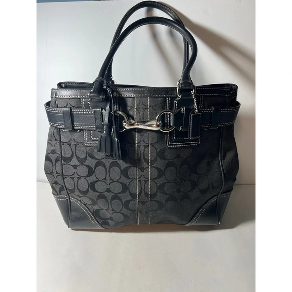 Coach Black Signature Tote Bag - Picture 1 of 10